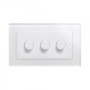 Crystal PG Rotary Intelligent LED Dimmer Switch 3G/2Way White