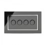 Crystal CT Rotary Intelligent LED Dimmer Switch 4G/2Way Black