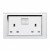 RTS2000 13A DP Double Plug Socket with Switch CT White