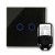 RTS2040 Touch & Remote Light Switch 2 Gang Black Glass