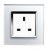 RTS2000 13A Single Plug Socket White