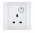 RTS2000 13A Single Plug Socket with switch White