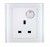 RTS2000 13A Single Plug Socket with switch White