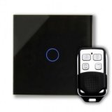 RTS2040 Touch & Remote Light Switch 1 Gang Black Glass