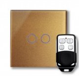 RTS2040 Touch & Remote Light Switch 2 Gang Bronze Glass