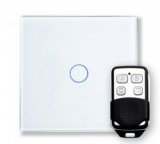 RTS2040D Dimmer Touch & Remote Light Switch 1 Gang White Glass