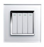 RTS2005 Mechanical Light Switch 4 gang White