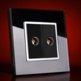 RTS2000 Dual TV Socket Black