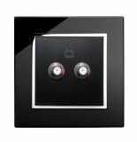 RTS2000 SATELLITE double Socket Black