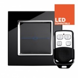 RTS2020DL LED Dimmer Touch & Remote Light Switch 1 Gang Black