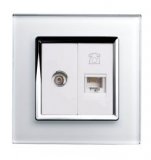 RTS2000 TV/PHONE Socket White