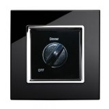 RTS2005 LED Rotary Dimmer Switch 1 Gang Black (1-300W)