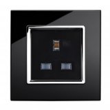 RTS2000 13A Single Plug Socket Black