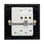 Crystal CT 13A Single Plug Socket with Switch Black