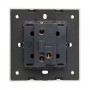 Crystal CT (Retractive/Pulse) Light Switch 1 Gang Black