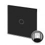 Crystal PG Touch & Remote Light Switch 1 Gang Black