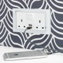Crystal CT 2.1A USB & 13A DP Double Plug Socket with Switch White