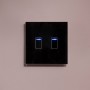 Crystal Touch Dimmer Switch 2G 1W - Black