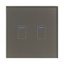 Crystal Touch Dimmer Switch 2G 1W - Grey