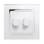 Crystal CT Rotary Intelligent LED Dimmer Switch 2G/2Way White