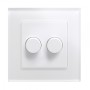 Crystal CT Rotary Intelligent LED Dimmer Switch 2G/2Way White