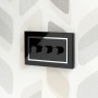 Crystal CT Rotary Intelligent LED Dimmer Switch 3G/2Way Black
