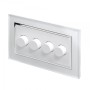 Crystal CT Rotary Intelligent LED Dimmer Switch 4G/2Way White
