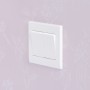 Simplicity 2 Gang Pulse/Retractive Switch White