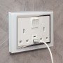 Crystal 3.1A USBC & 13A DP Double Plug Socket with Switch White CT