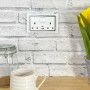 Crystal 3.1A USBC & 13A DP Double Plug Socket with Switch White CT