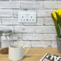 Crystal 3.1A USBC & 13A DP Double Plug Socket with Switch White PG