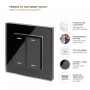 Retrotouch Friends of Hue Smart Switch - Black Plain Glass
