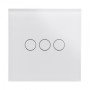 Crystal PG Wirefree Touch Light Switch 3 Gang White