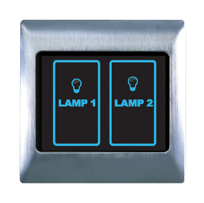 Boutique Metal Touch & Remote Light Switch 2 Gang