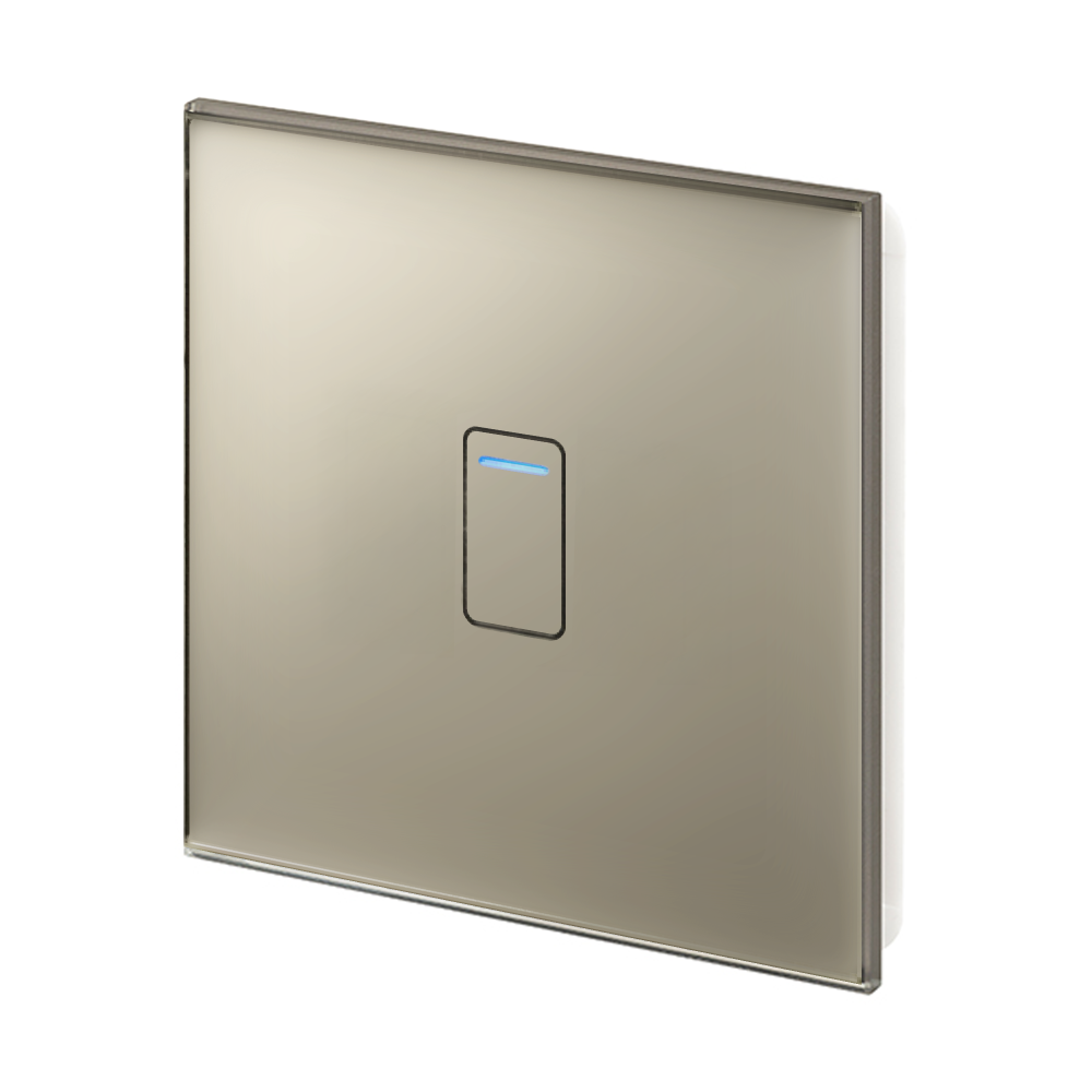Click Single Light Switch Crystal Touch Switch 1G - Grey RetroTouch Light Switches & Plug Sockets