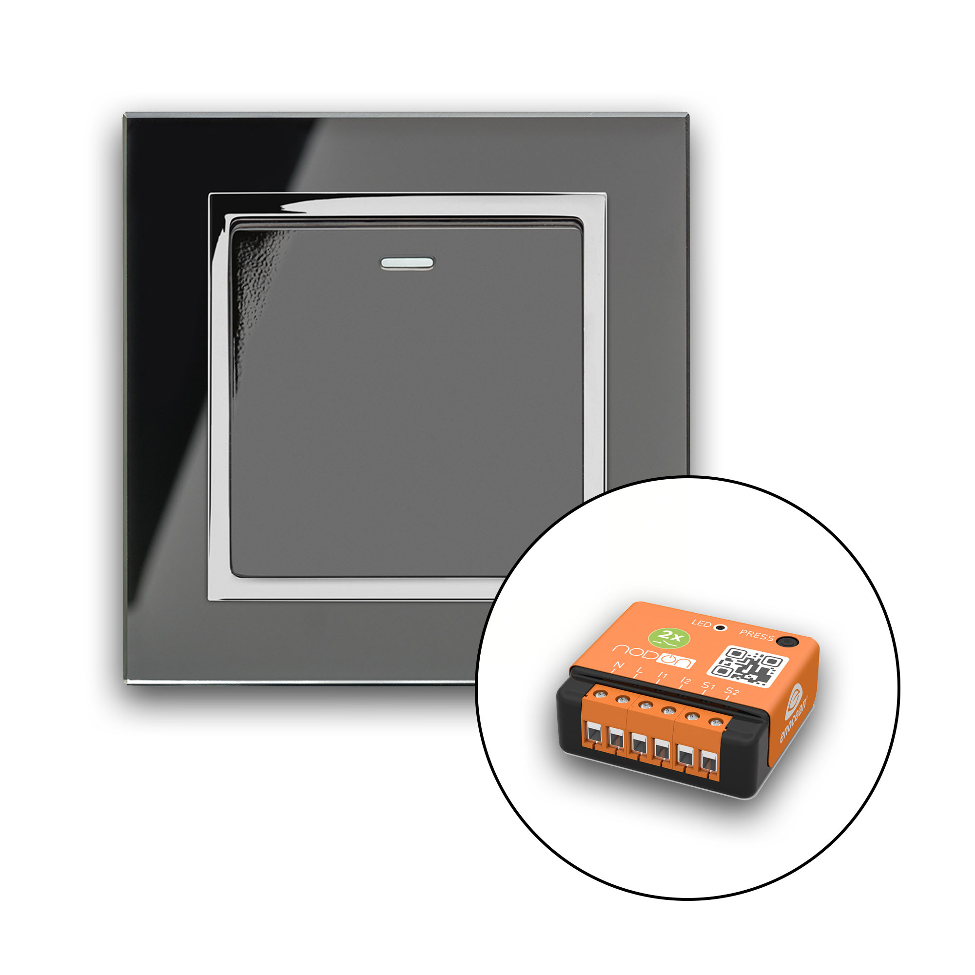 EnOcean Wireless Switch and NodOn Receiver Starter Kit - Black CT ...