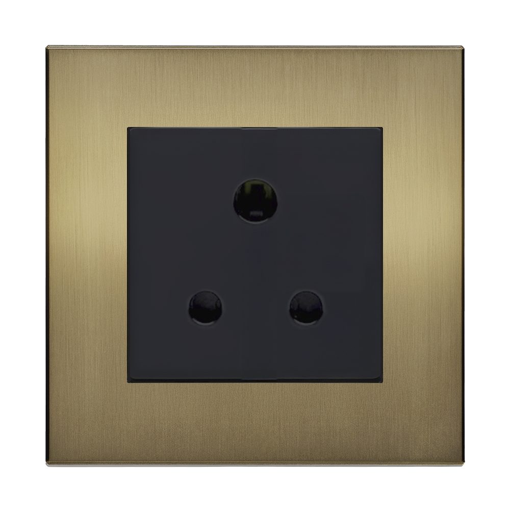 Aura 5A Lamp Socket - Brushed Brass RetroTouch Light Switches & Plug ...