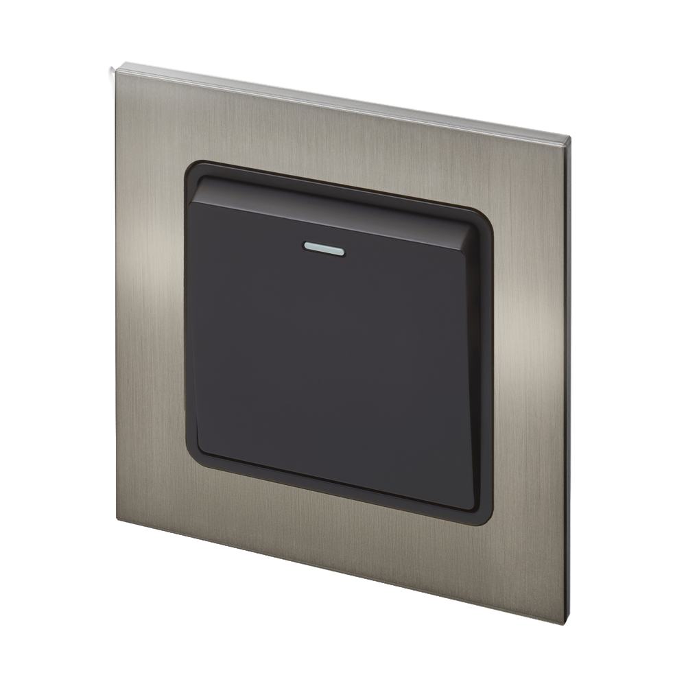 Aura Single Retractive Switch - Brushed Nickel RetroTouch Light ...