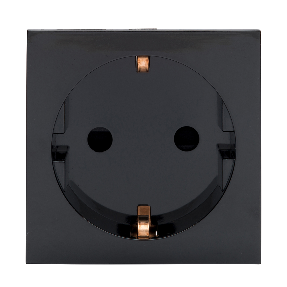 RT 16A Socket (50mmx50mm) Black RetroTouch Light Switches & Plug Sockets