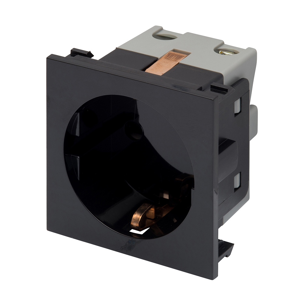 RT 16A Socket (50mmx50mm) Black RetroTouch Light Switches & Plug Sockets