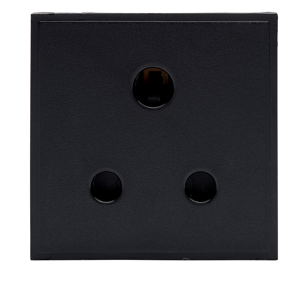 RT 5A Socket (50mmx50mm) Black RetroTouch Light Switches & Plug Sockets