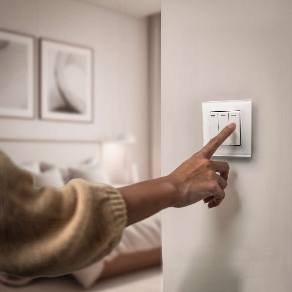 Crystal PG Gang Rocker Light Switch White RetroTouch Light