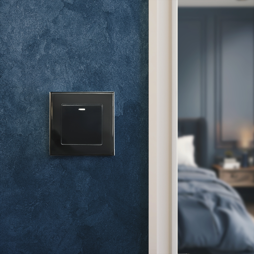 Crystal PG 1 Gang Rocker Light Switch Black RetroTouch Light Switches ...