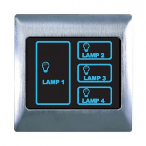 Boutique Metal Touch & Remote Light Switch 4 Gang